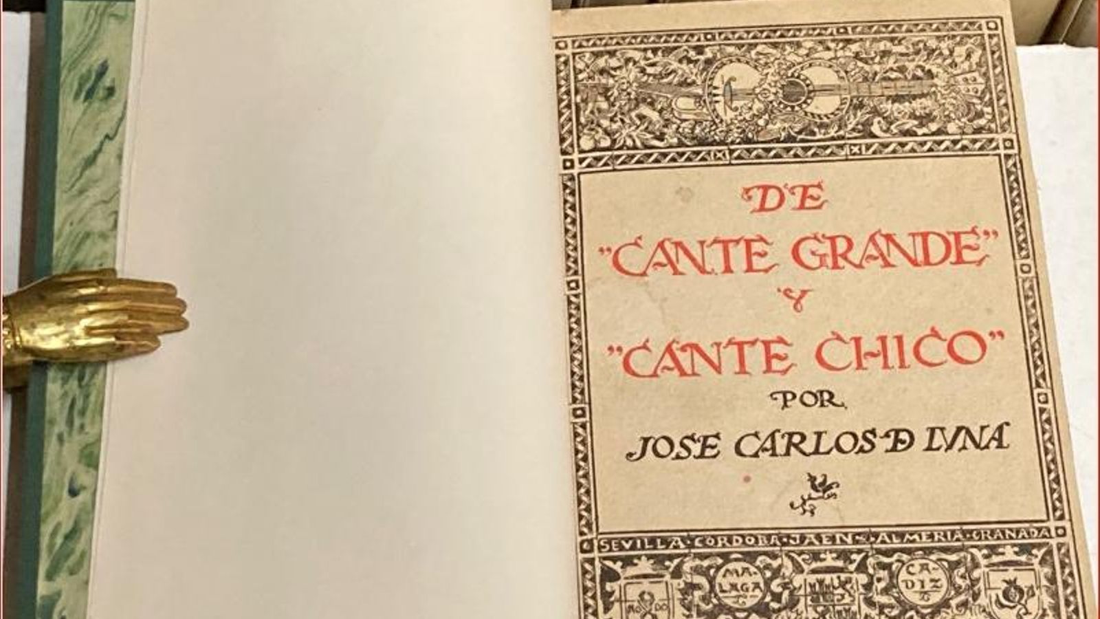 1. De cante grande y cante chico, 1ª edición, 1926.