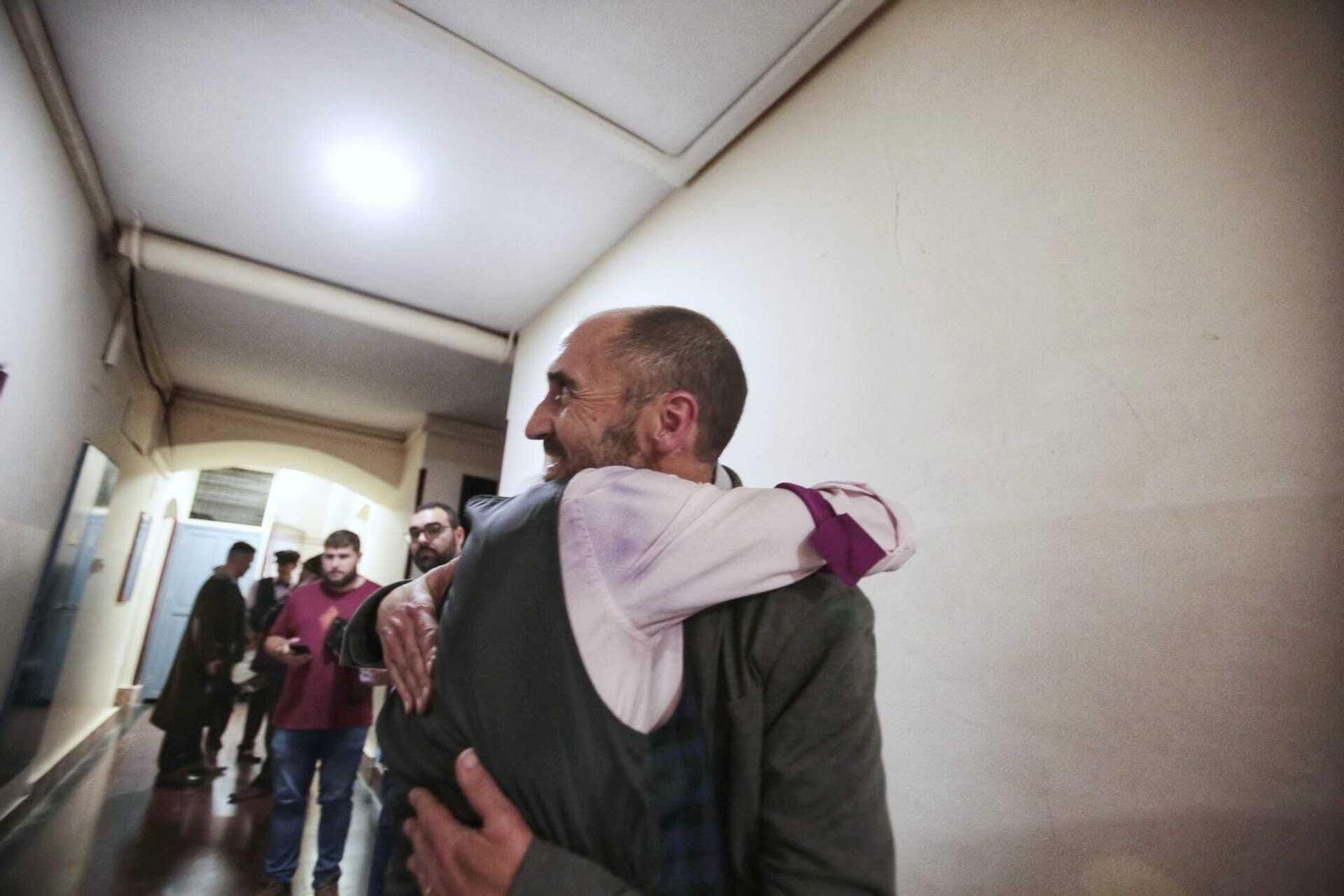 Momentos de celebración en camerinos