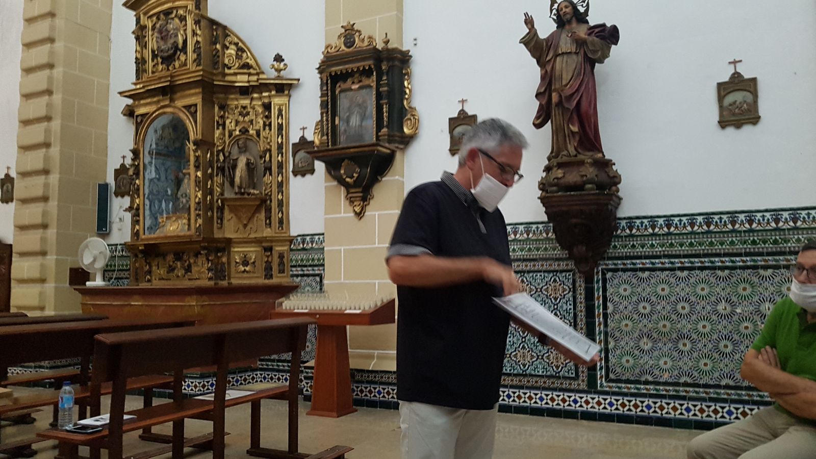 Francisco González Luque, durante una edición de su ruta sacra.