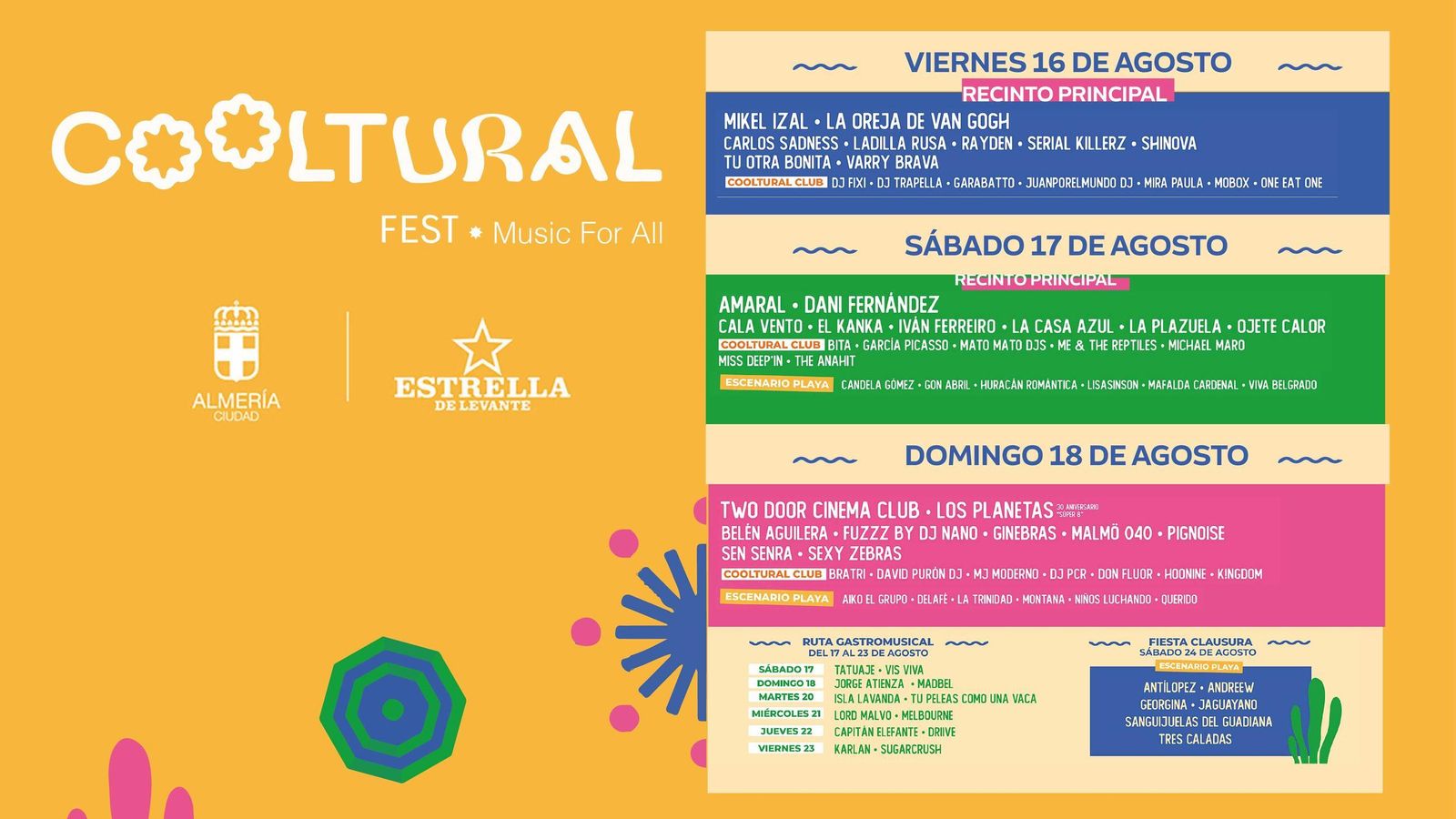 Los conciertos del Cooltural Fest