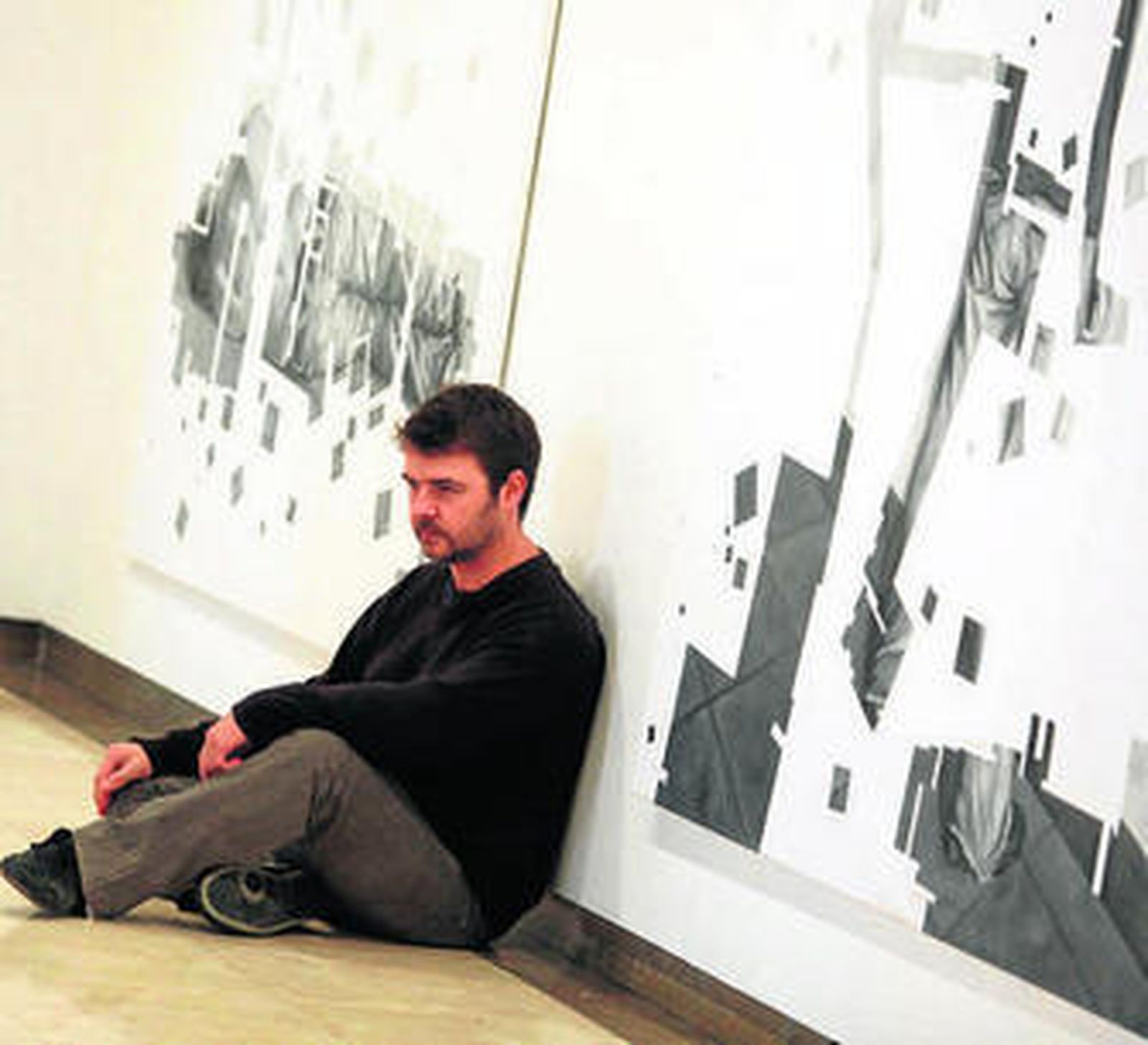 Imagen de Yeyo Argüez, ayer en su exposición.