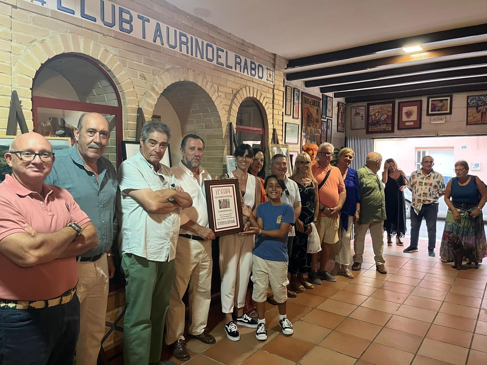 Una imagen de la inauguración de la muestra.