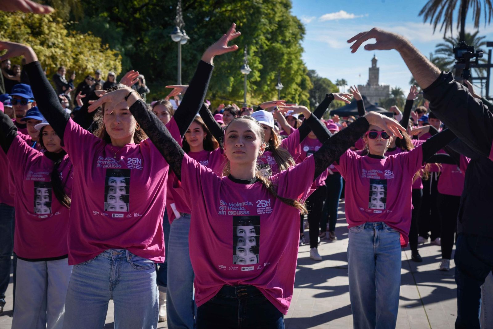 El 'flashmob' con motivo del 25-N