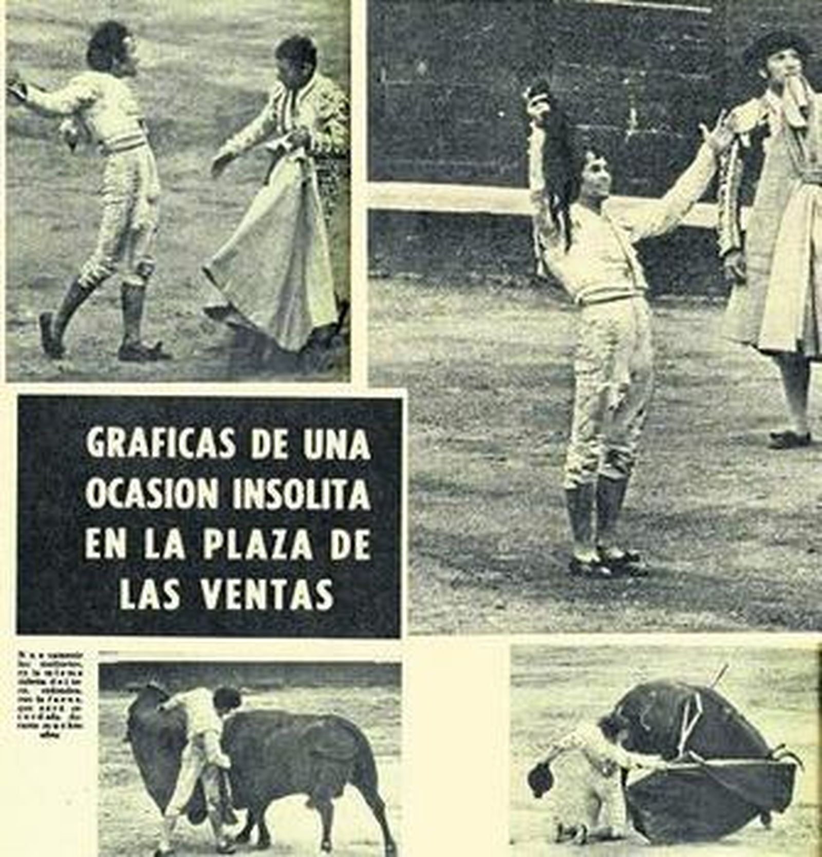 Fotomontaje de las páginas de 'El Ruedo' referente al histórico rabo que le concedieron a Palomo Linares en la feria del año 1972.