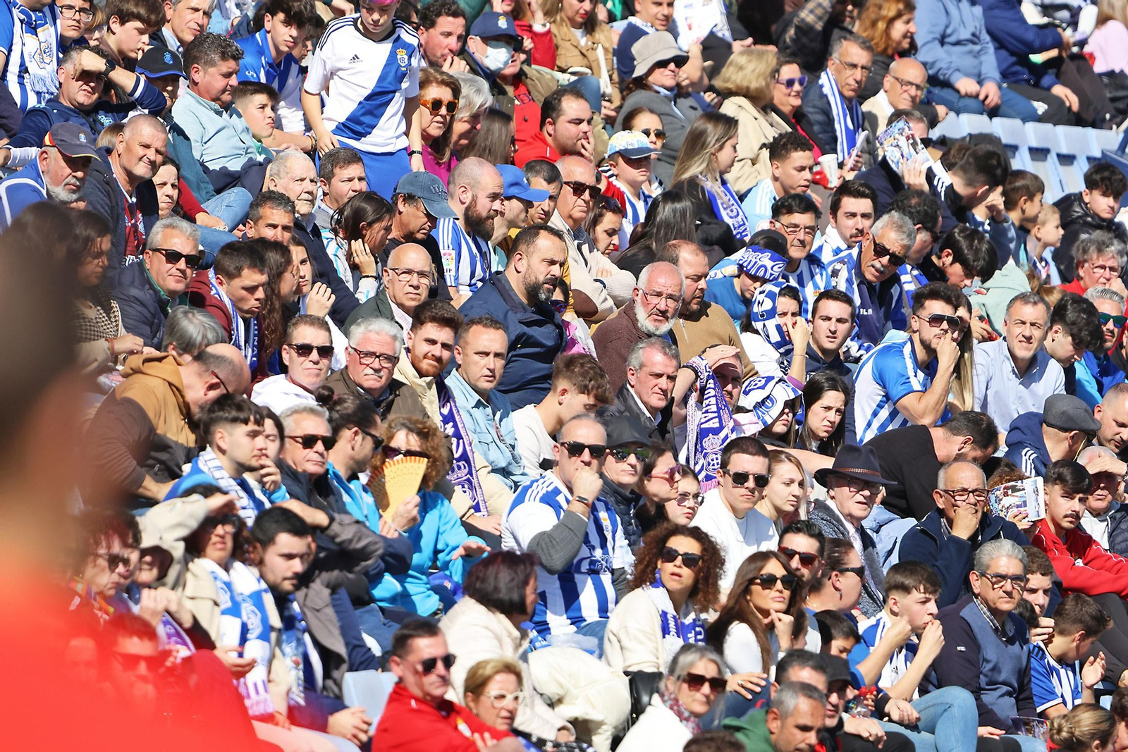 Ambiente en las gradas del Recreativo de Huelva vs AD Ceuta FC