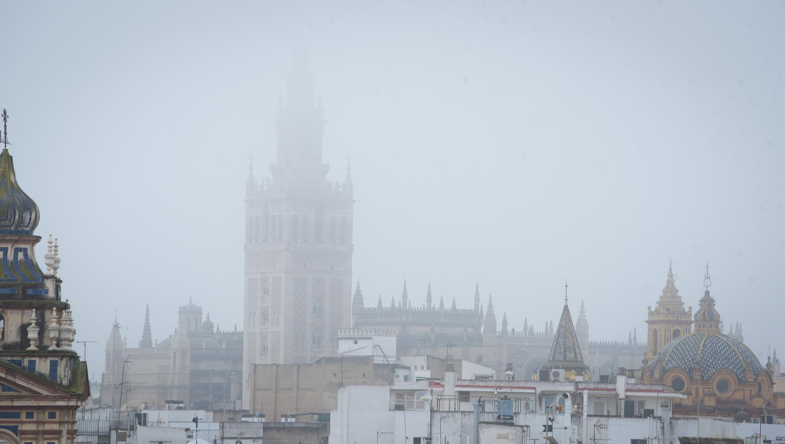 Las imágenes de la niebla en Sevilla