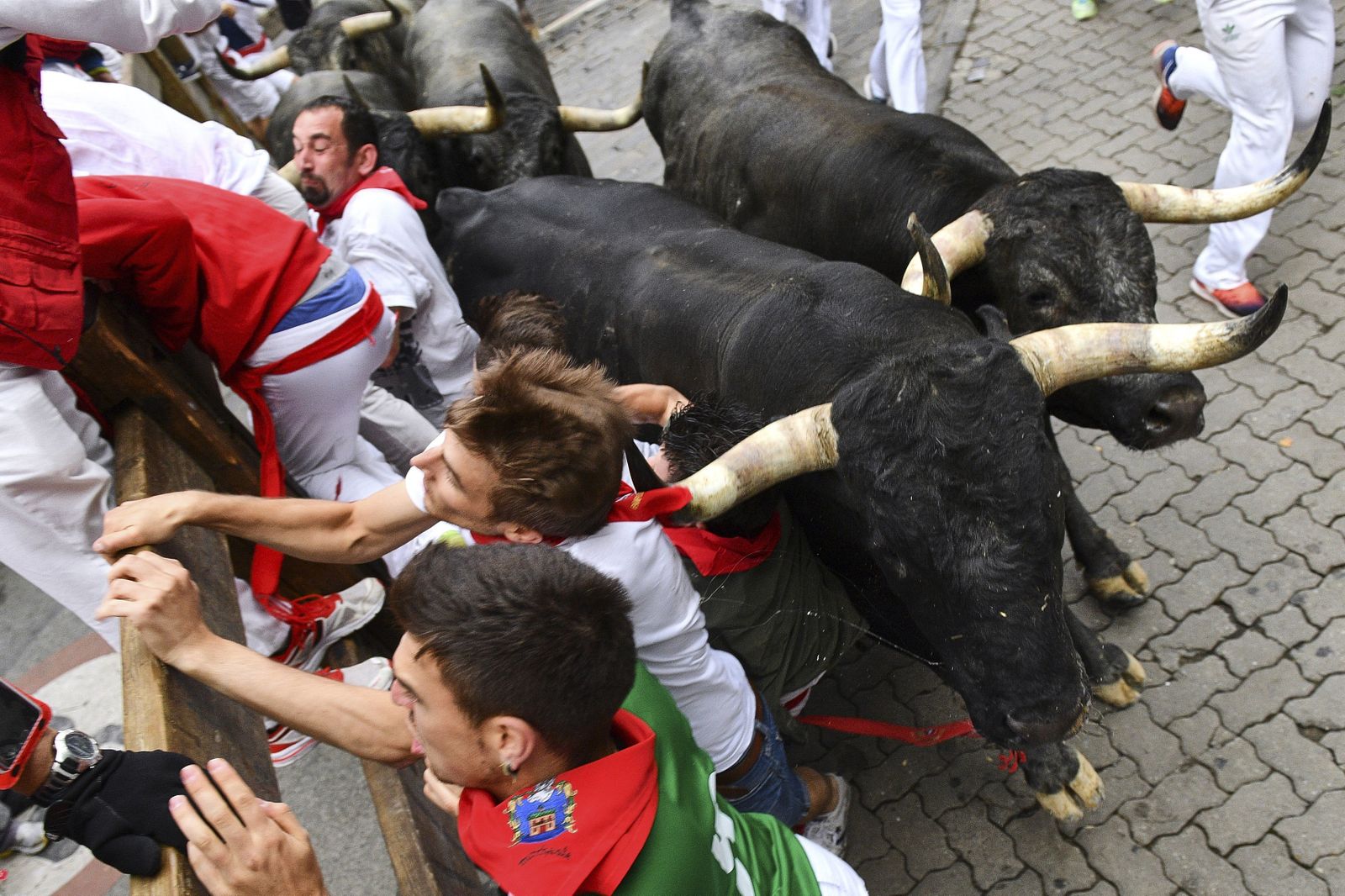 Las imágenes del último encierro de los sanfermines