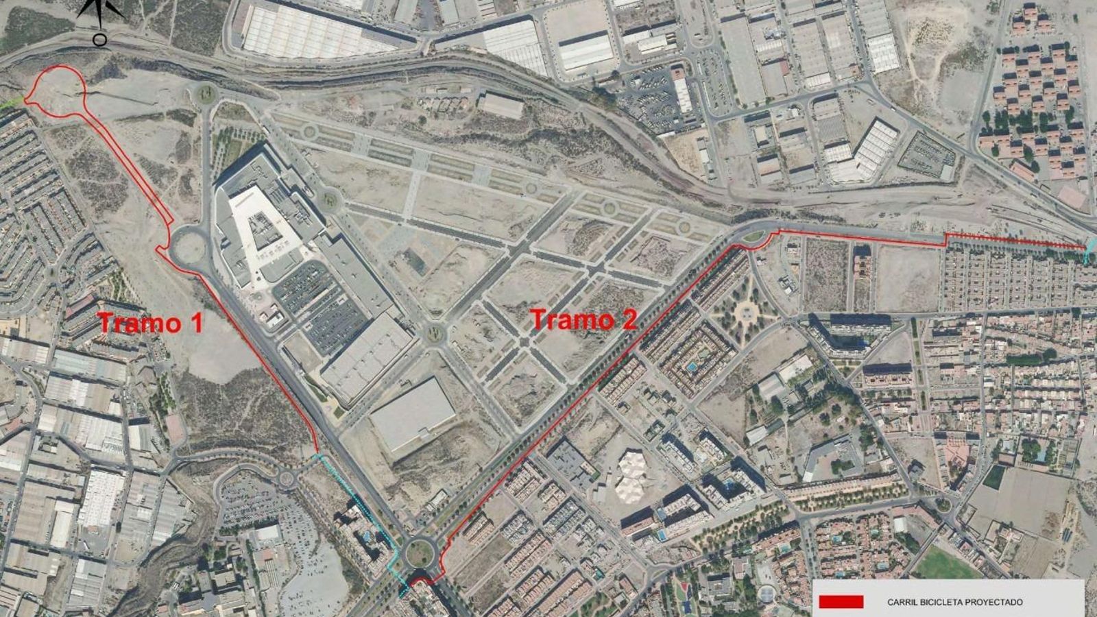 Trazado de los dos nuevos tramos proyectados