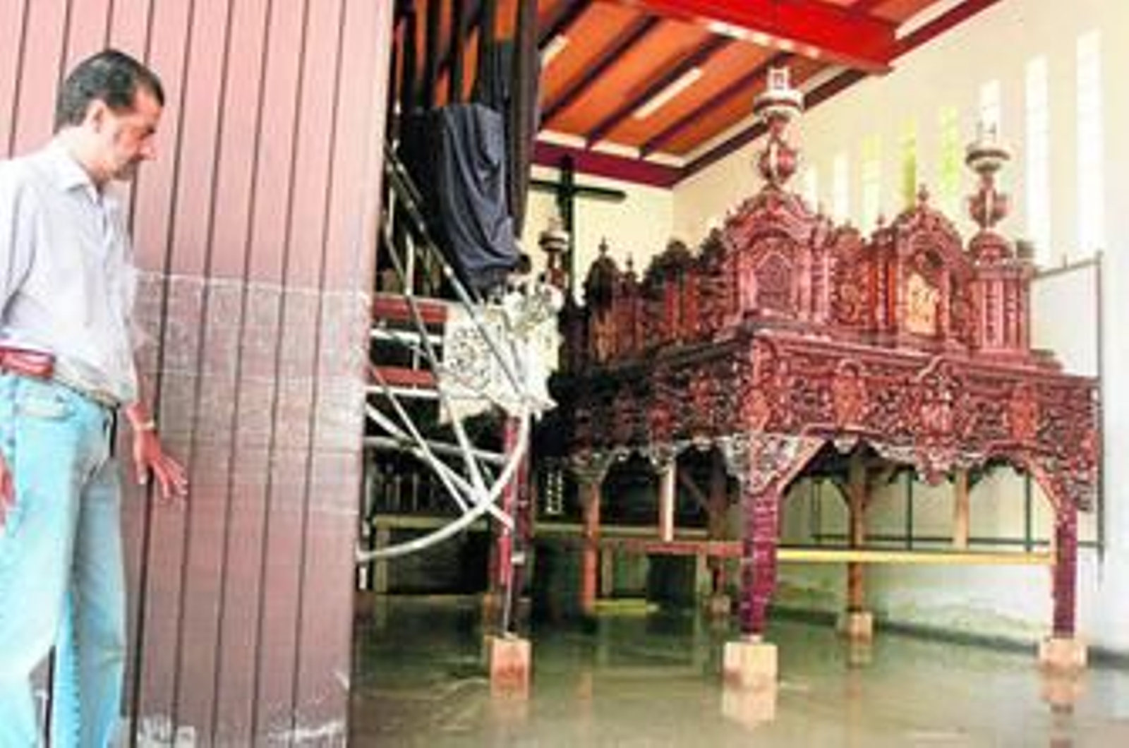 Imagen retrospectiva del año 2008 con la Ermita de Guía inundada tras las fuertes lluvias.