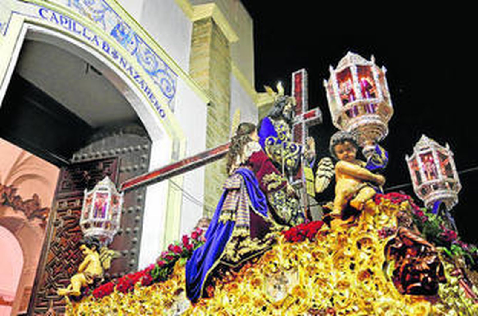 El Nazareno, en su salida procesional desde Santa María el pasado Jueves Santo.