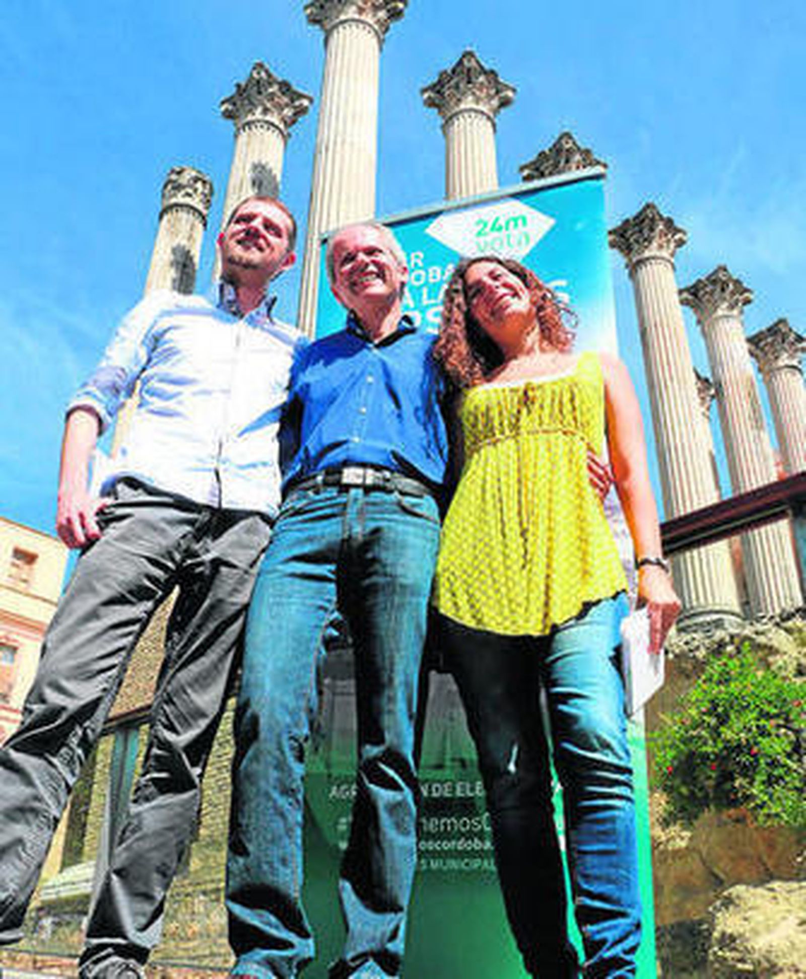 Florent Marcellesi, Rafael Blázquez y Vicky López.