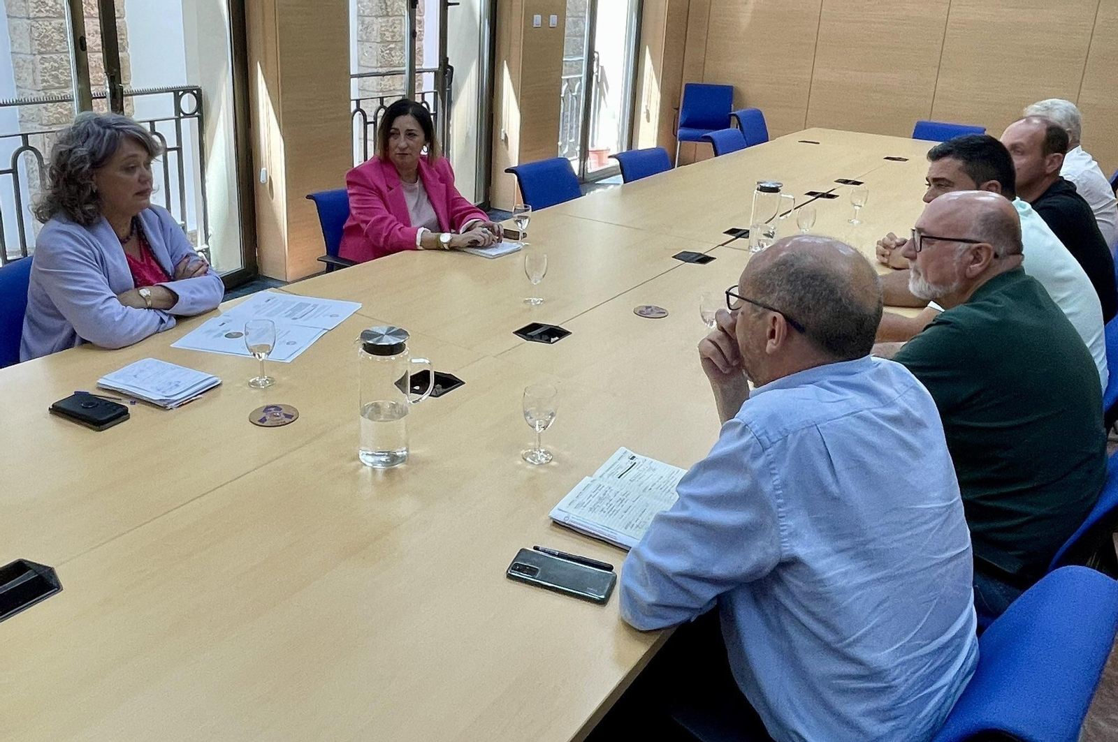 La reunión de CCOO con Blanca Flores. La reunión de CCOO con Blanca Flores.