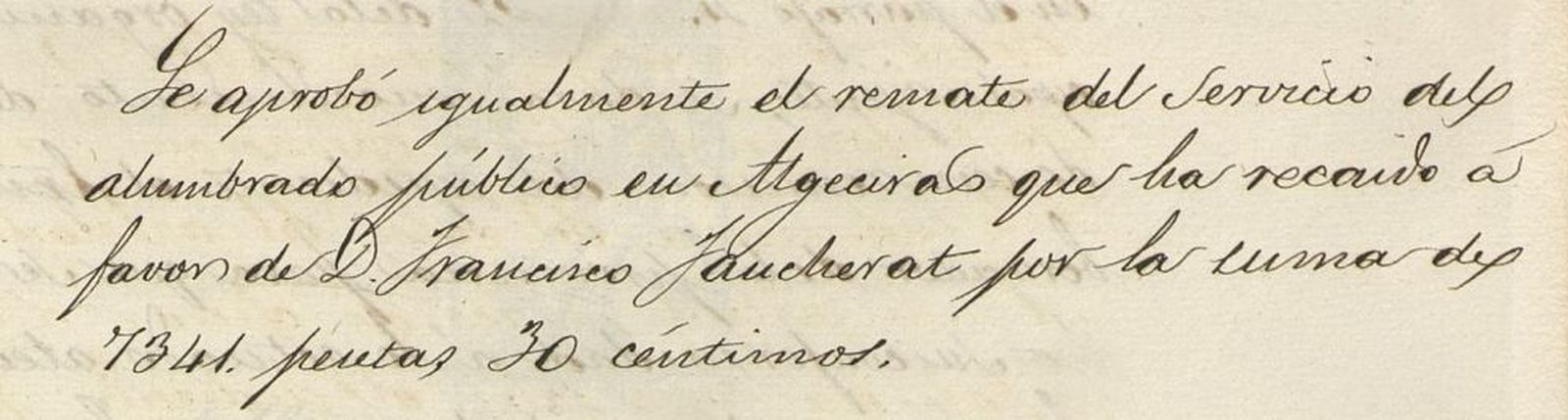 Francisco Fucherat se hace con la subasta del alumbrado público algecireño.