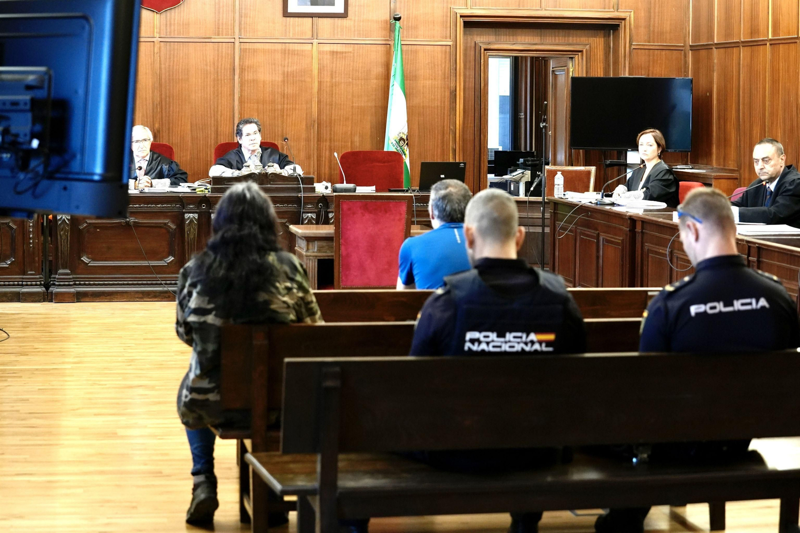 Los dos acusados por el crimen de las chabolas, durante el juicio.