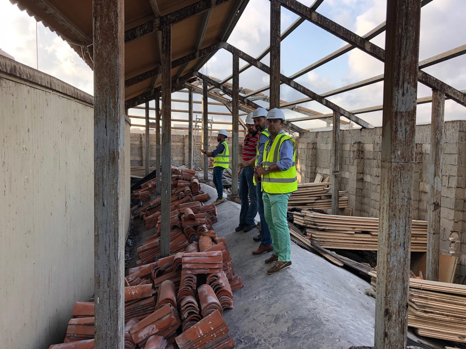 La visita de Alconchel y Gil a las obras