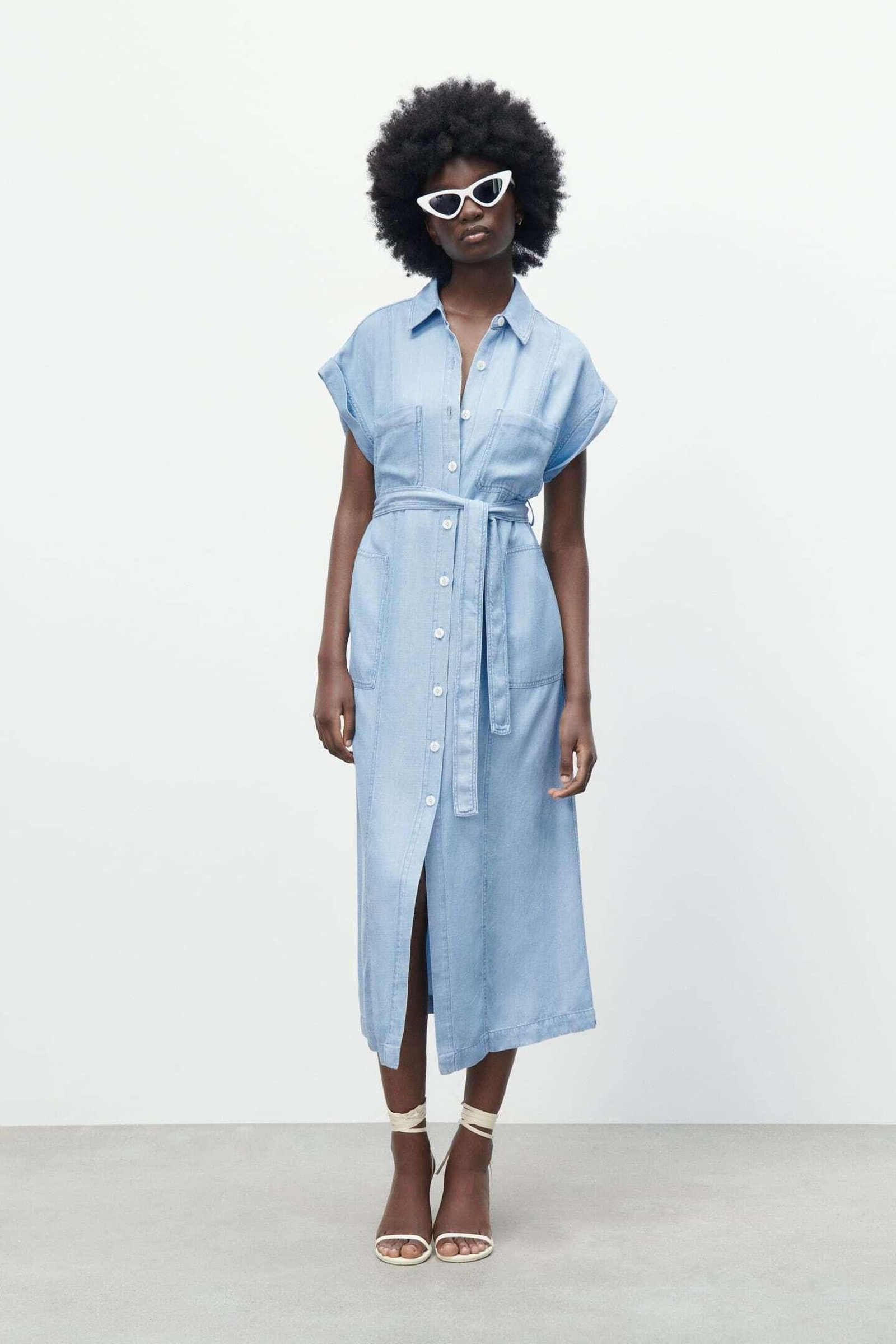 El vestido de verano camisero de Zara. El vestido de verano camisero de Zara.