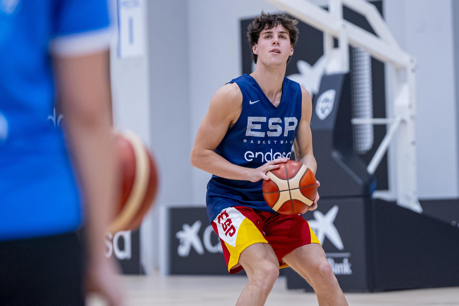 El primer entrenamiento de España con Mario Saint-Supéry y Alberto Díaz