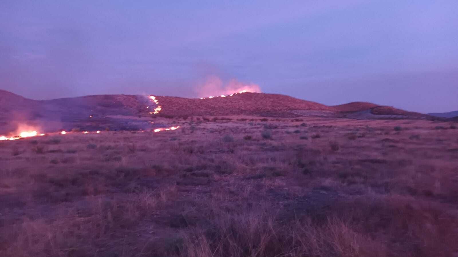 Incendio en Uleila del Campo este lunes 21 de noviembre.