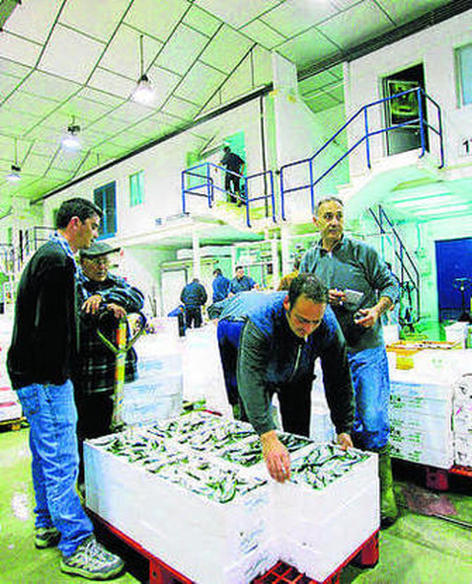 Una lonja de pescado de Málaga.