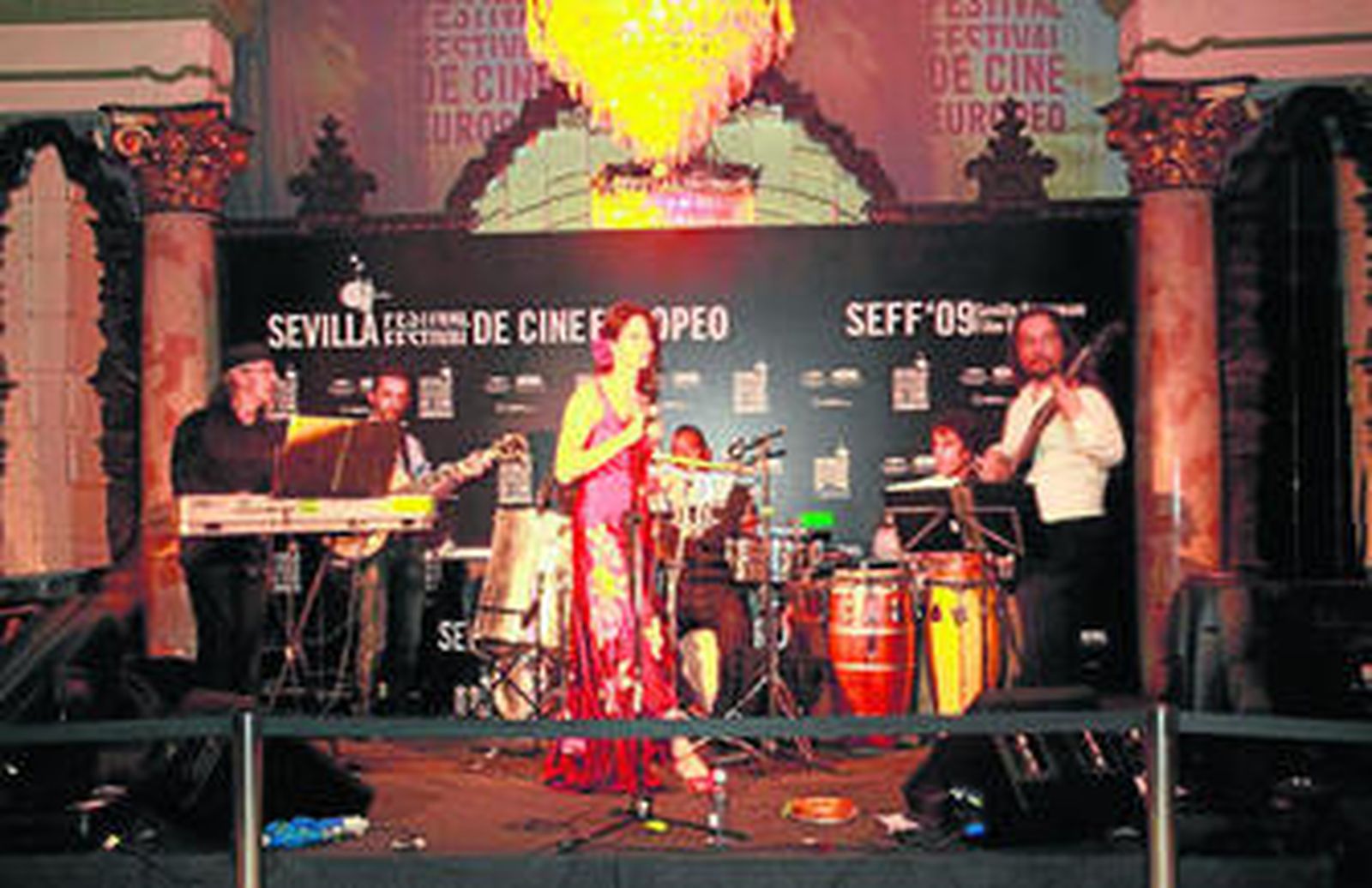 La banda Marta Santamaría, que actuará en el Hotel Hesperia, en un concierto Festival de Cine de Sevilla.