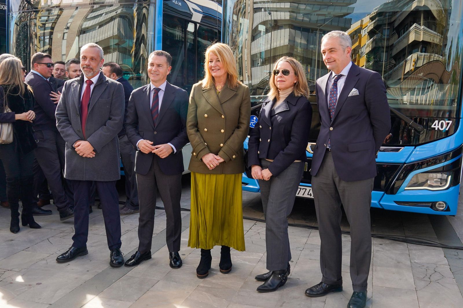 Imágenes de la presentación de los nuevos autobuses eléctricos