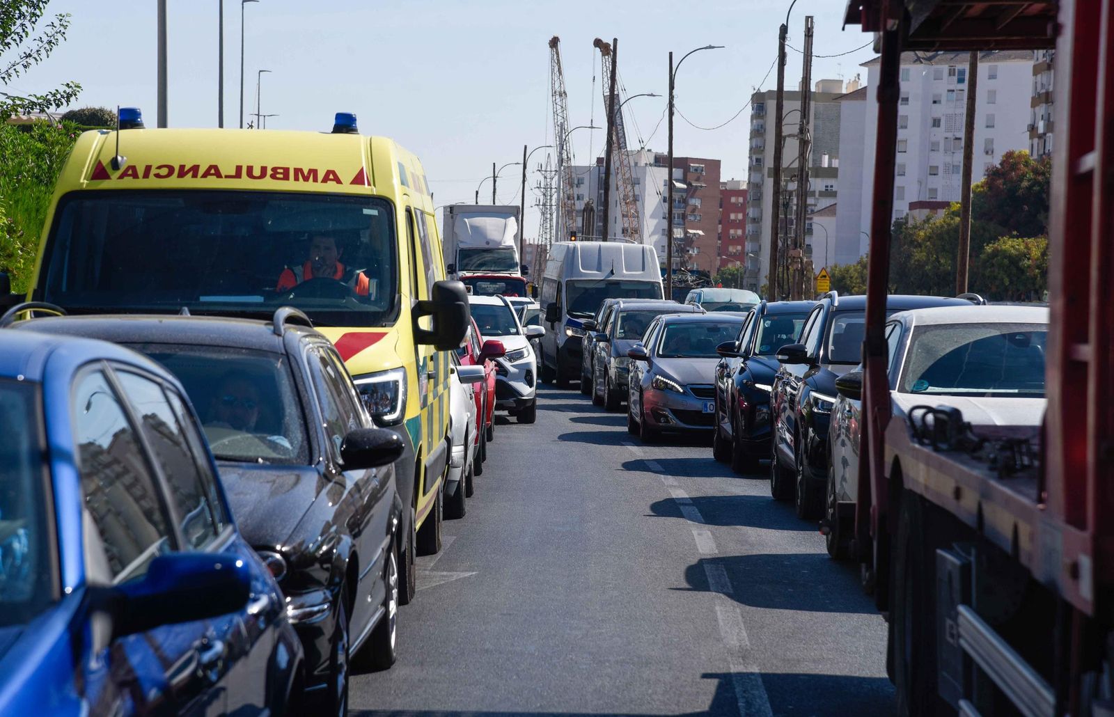 Las obras de la línea 3 del metro de Sevilla en Pino Montano