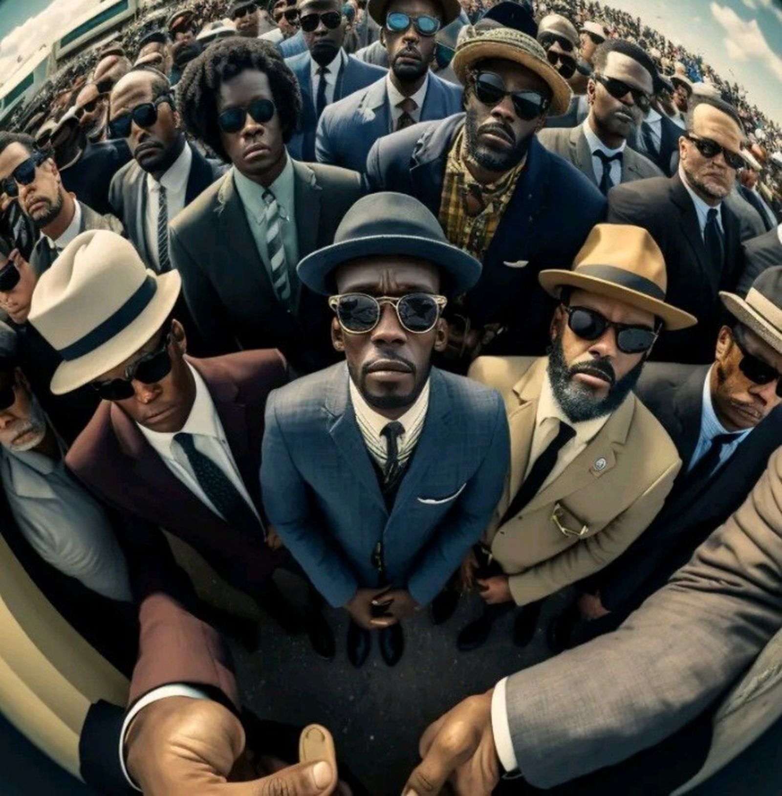 Miembros de la comunidad afroamericana en una manifestación por los Derechos Civiles