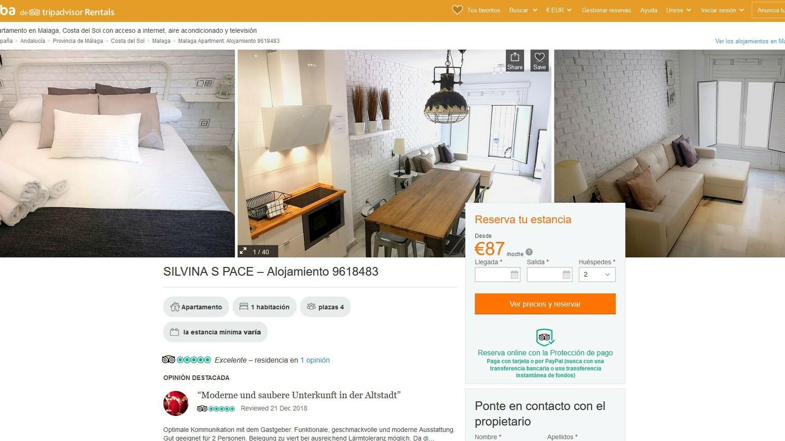 Algunas descripciones de los apartamentos turísticos no tienen desperdicio.