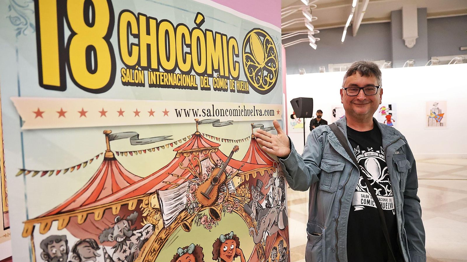 Gerardo Macías, en la presentación del Chocómic de la Casa Colón.