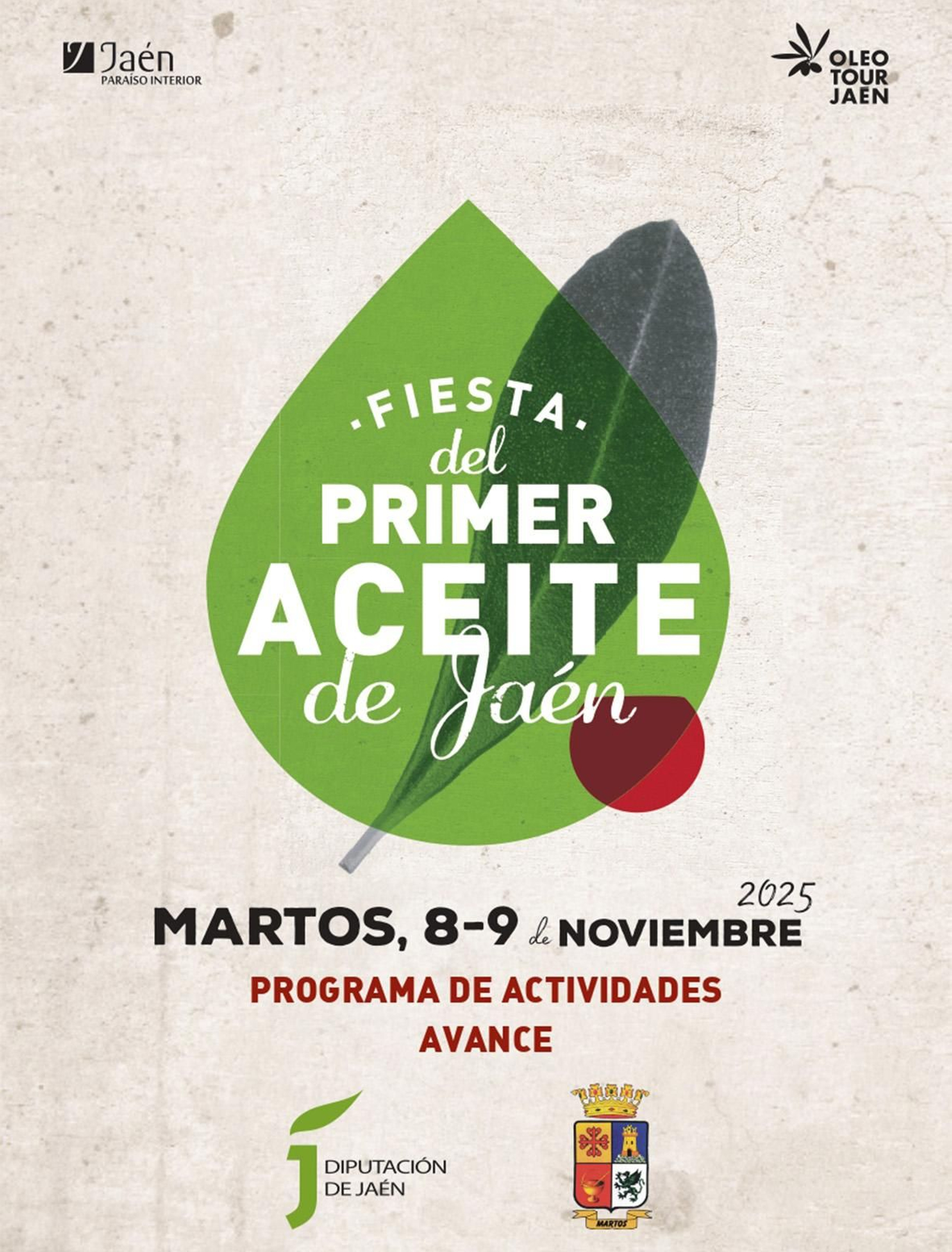 Martos, cuna del aceite de oliva virgen extra, acoge esta celebración en torno al primer AOVE de la temporada.