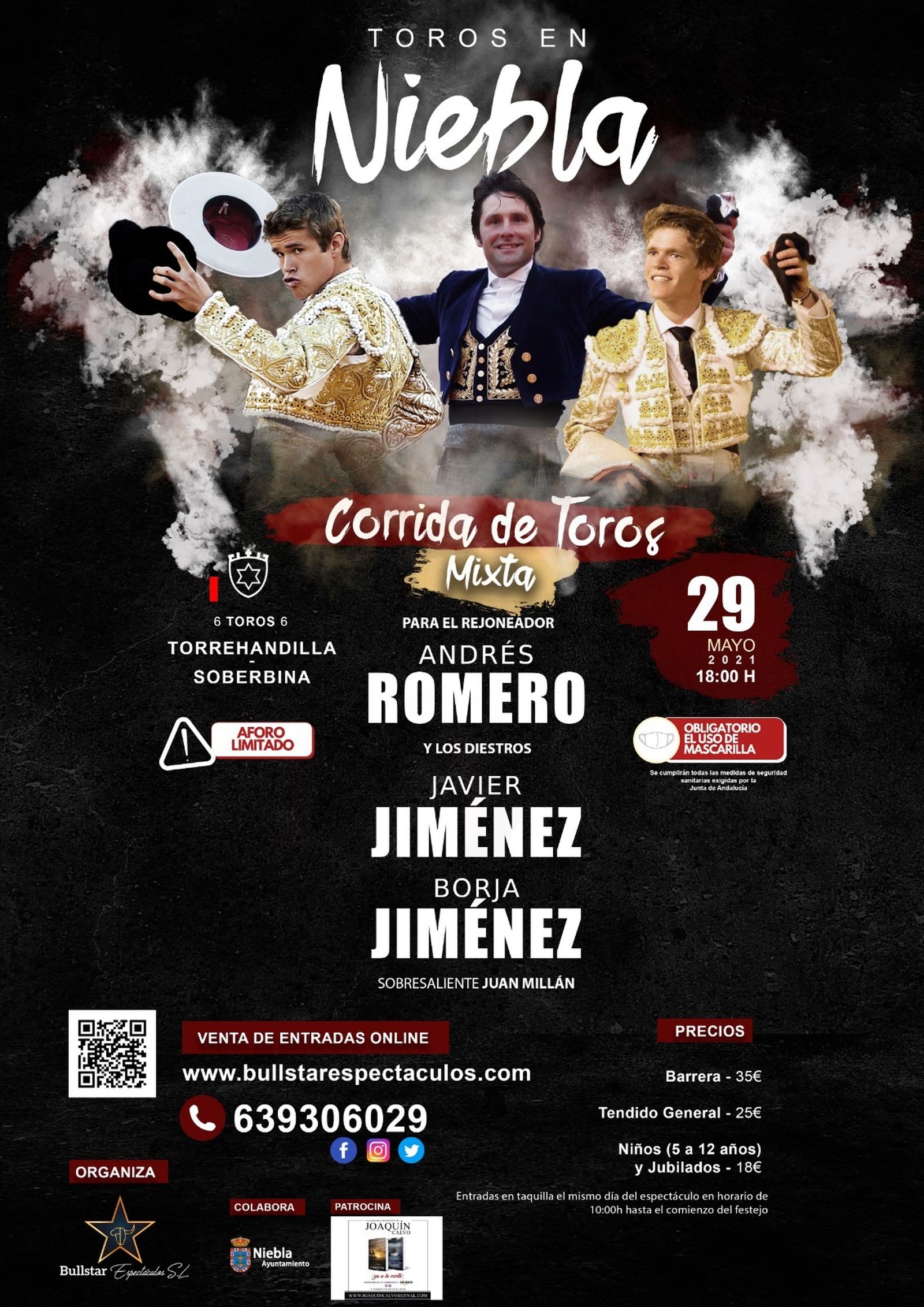 Cartel de la corrida mixta en Niebla.