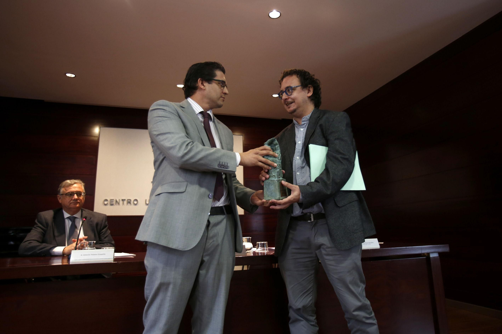 El periodista malagueño Cristóbal González, durante la entrega de la XXXII edición del galardón.