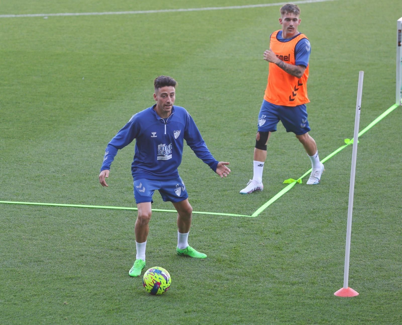 Primer entrenamiento de esta semana del Málaga, en fotos