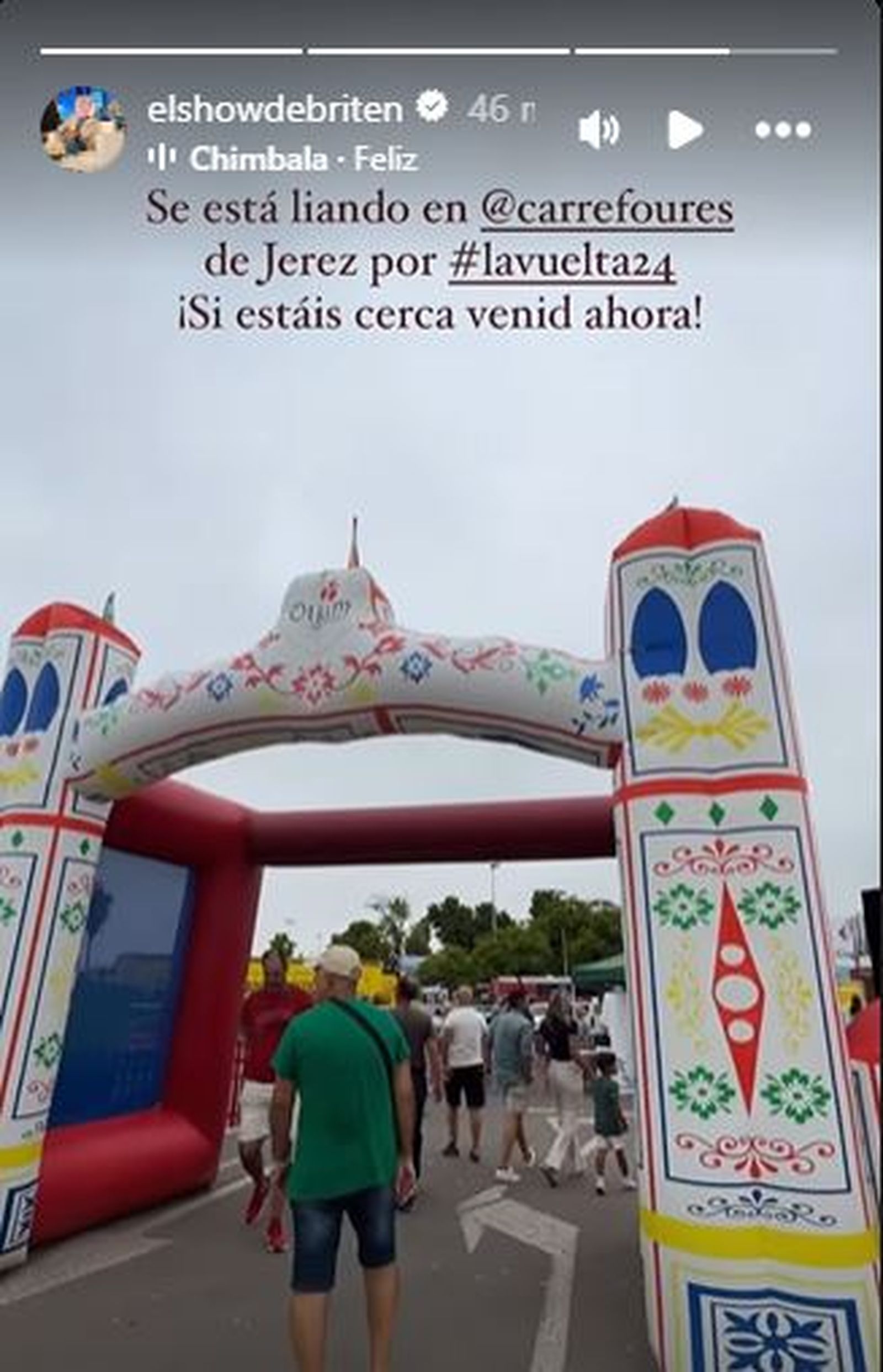 Una 'historia' de Ana Brito este jueves en su perfil de Instagram @elshowdebriten desde Jerez.