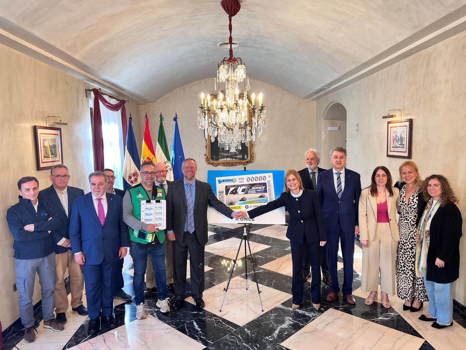 Presentación del cupón de la ONCE dedicado al aniversario del Circuito Jerez-Ángel Nieto.