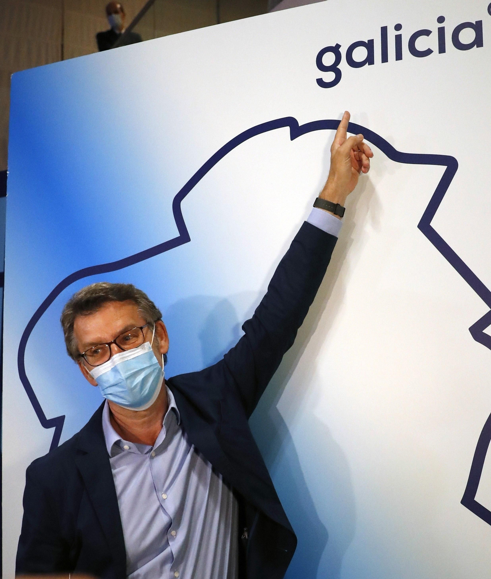 Feijóo celebra su cuarta mayoría absoluta en Galicia en julio de 2020.