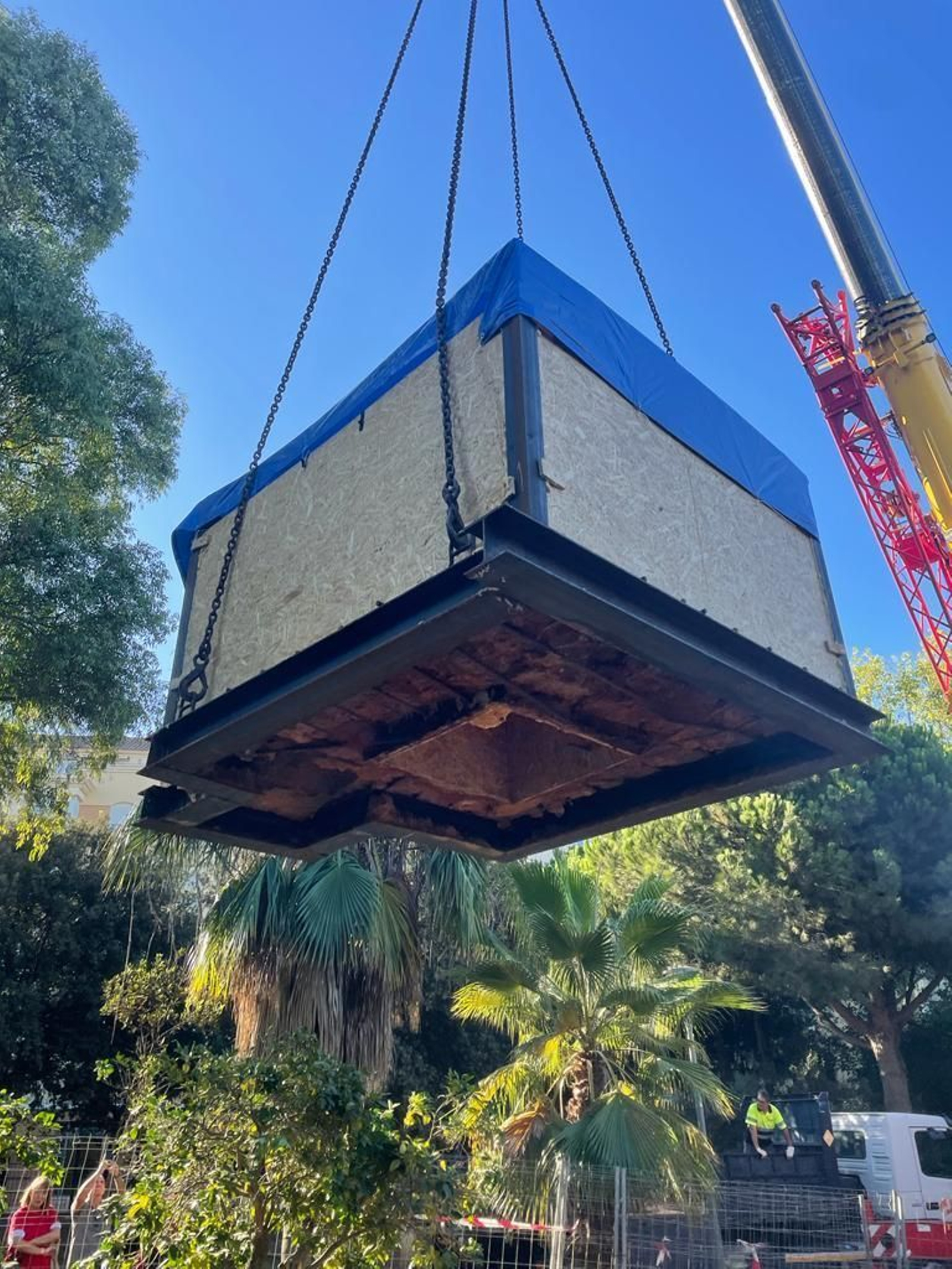 Todo el proceso de traslado del columbario romano a Kotinoussa