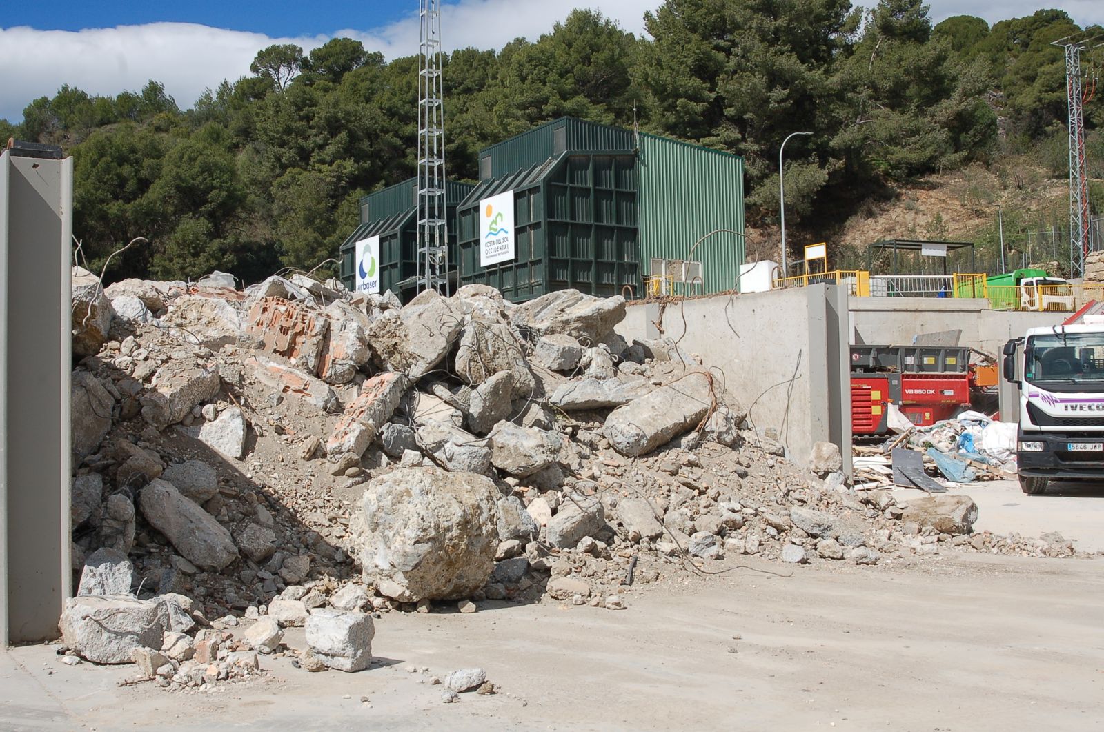 El centro ambiental de residuos de construcción y demolición de Marbella.