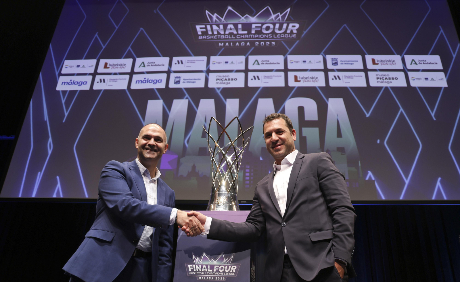 El sorteo de la Final Four de la BCL en Málaga, en fotos
