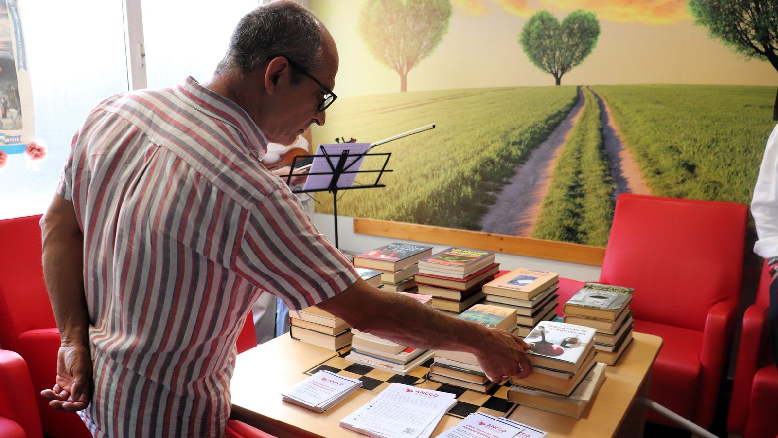 La mini-biblioteca del 'Rincón del Corazón'.