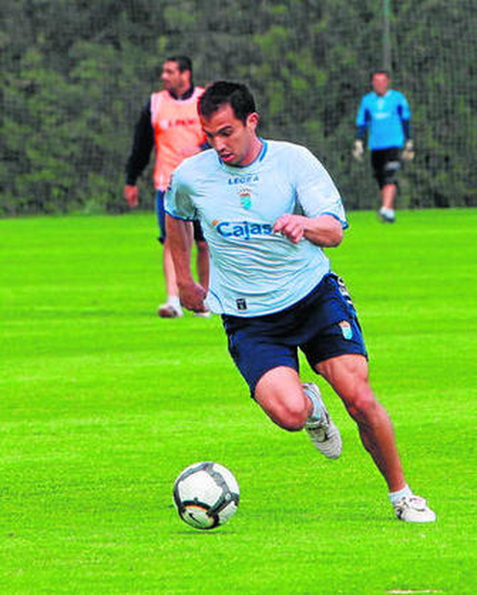 Armenteros, durante el entrenamiento de ayer.
