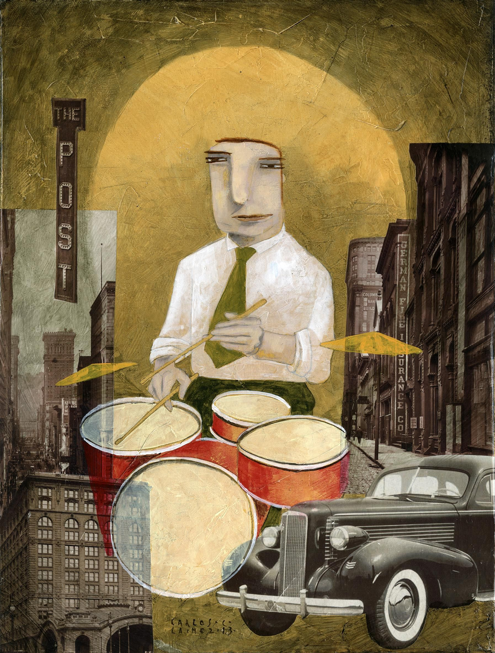 Otra de las pinturas con el inconfundible sello de Laínez.