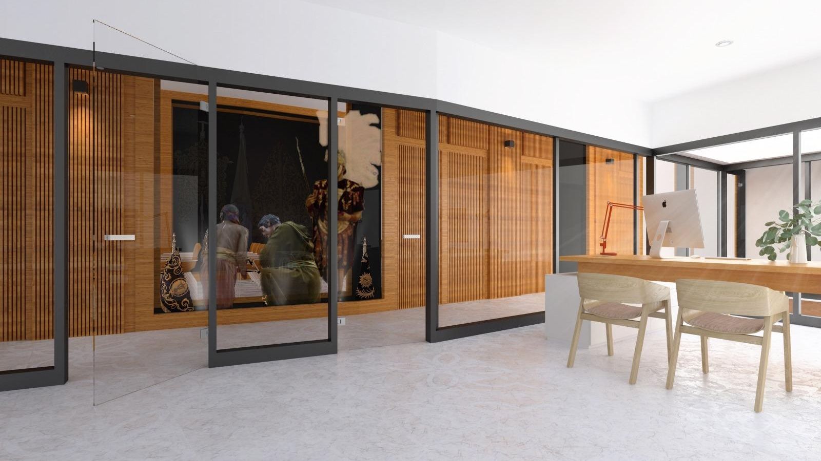 Una de las salas expositivas de la casa de hermandad.