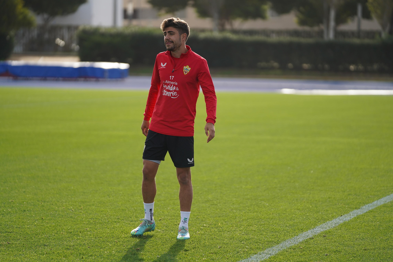 Pozo en el entrenamiento de esta mañana en el anexo