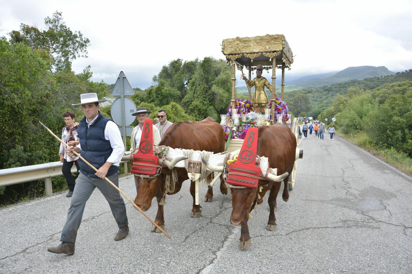La carreta de San Isidro durante la romería del año pasado.