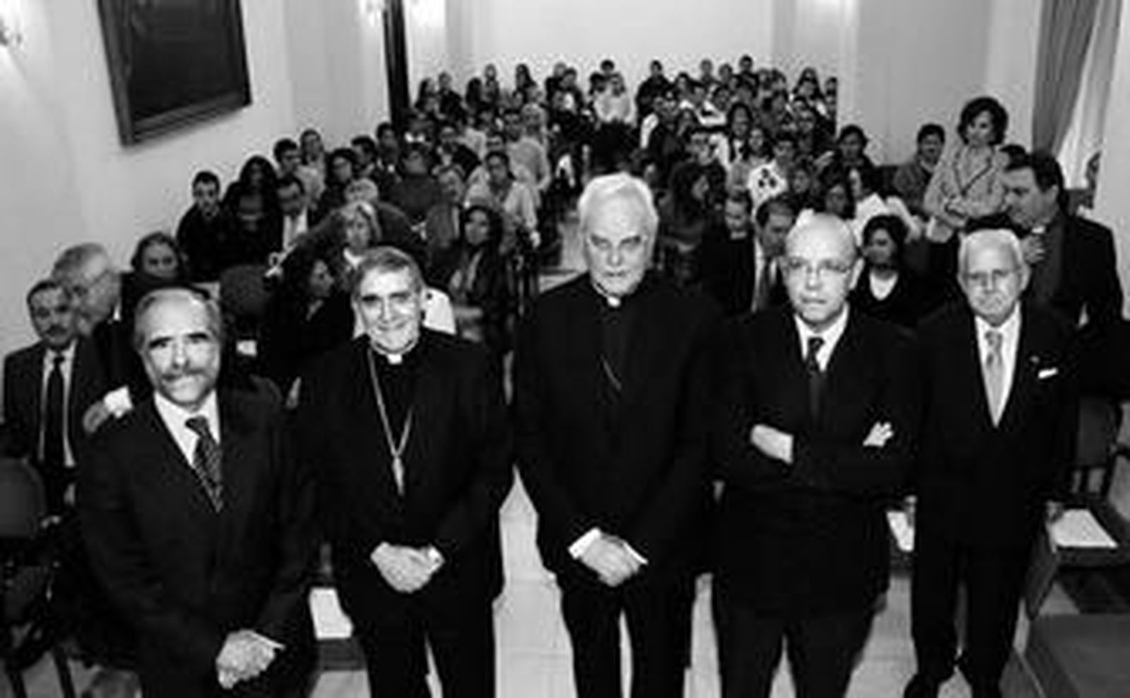 Antonio Merchán, monseñor Sistach, monseñor Amigo, José María Ribas y José Ortiz Díaz.