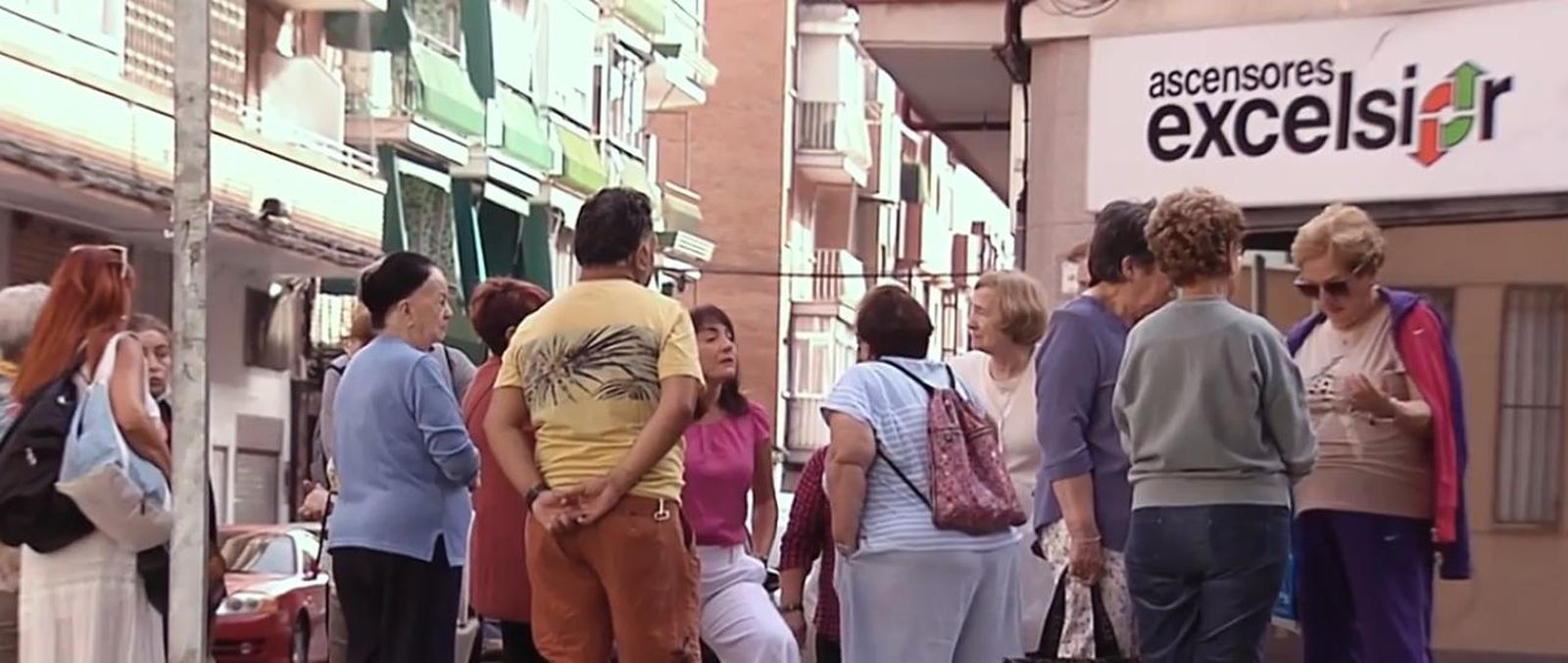 Vecinos del barrio de Opañel.