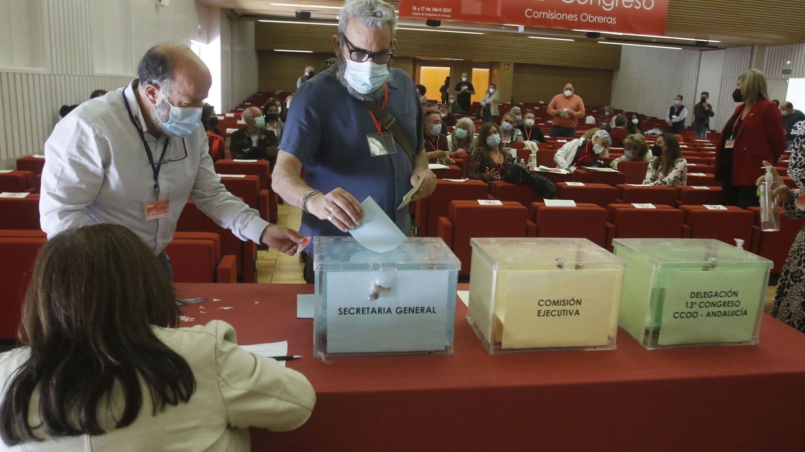 Votaciones en el décimo segundo Congreso de CCOO.