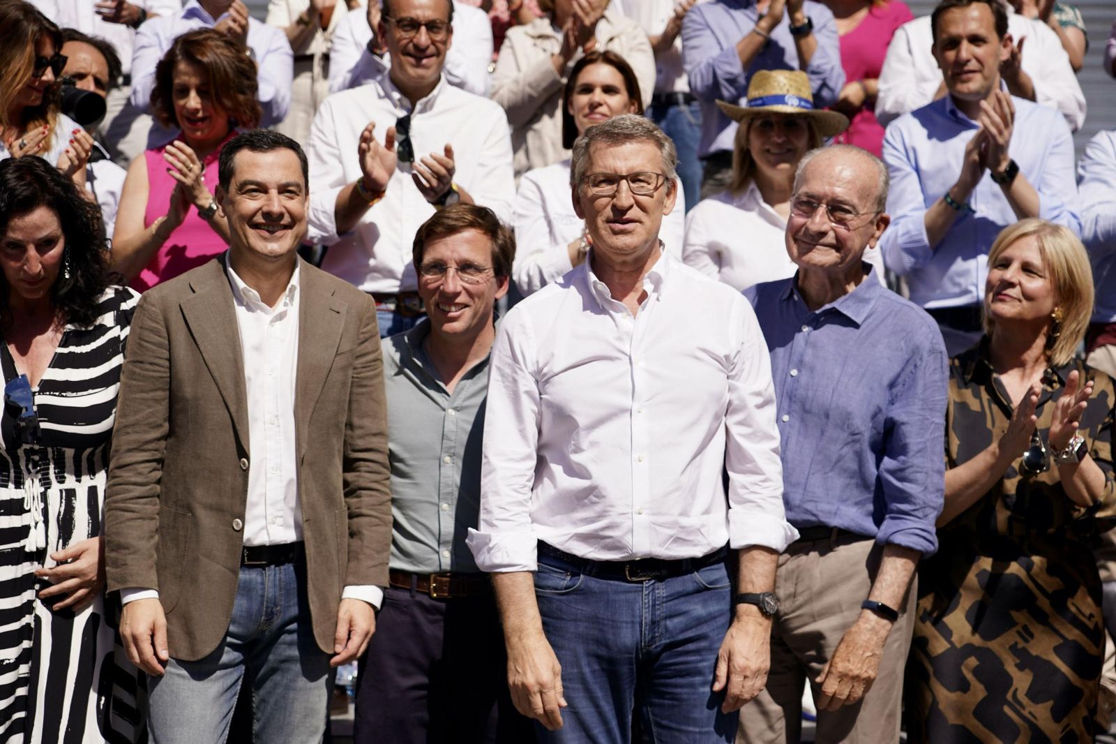 Feijóo, junto a De la Torre en un acto en Málaga en 2024.