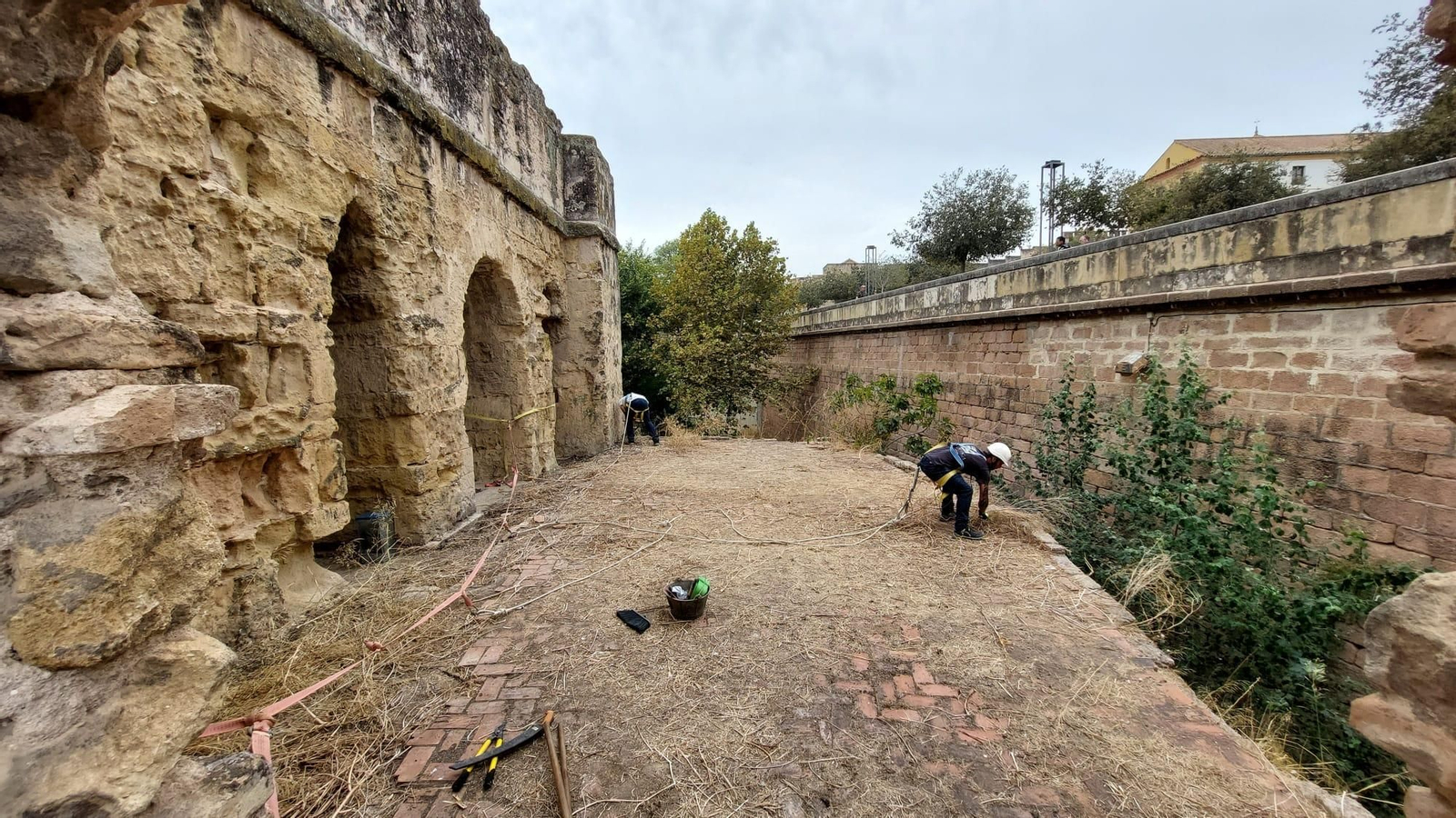 Trabajos en el Molino de la Albolafia
